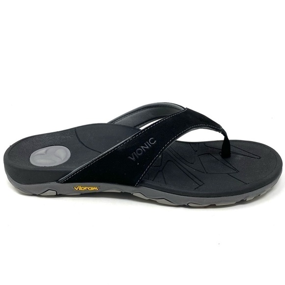 Vionic Men’s Bryce black flip flop sandals - Picture 1 of 7